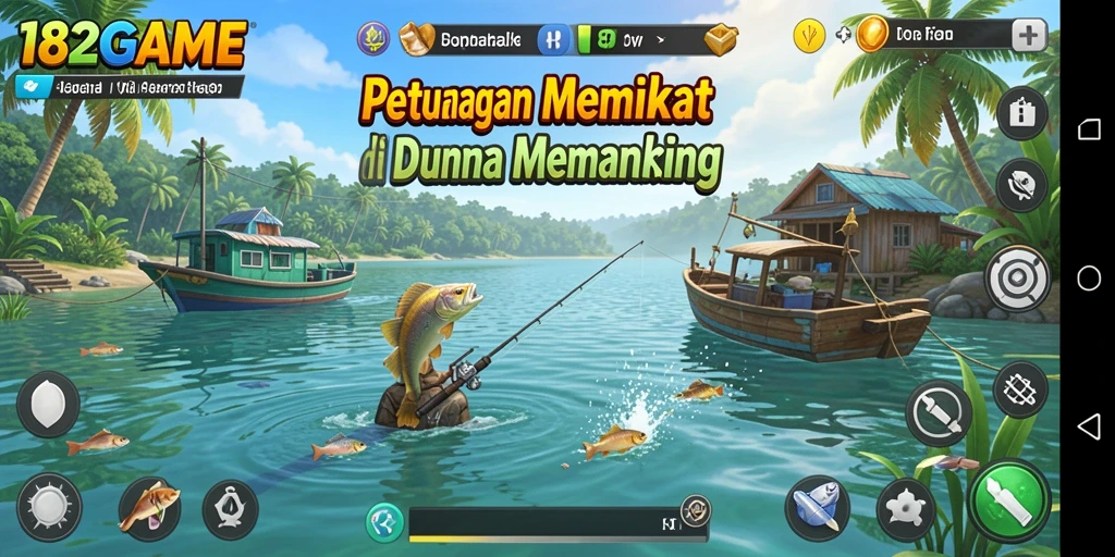 Gameplay seru menangkap ikan di 182GAME