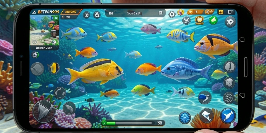 Tampilan gameplay BETWIN999 yang menarik dan penuh warna.