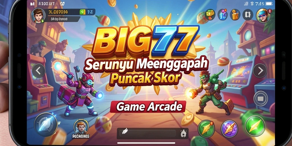 Tangkapan layar BIG77 yang menunjukkan aksi seru permainan arcade.