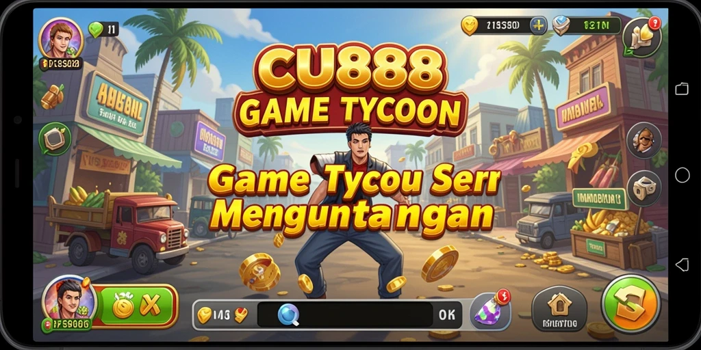 Screenshot CU888 menampilkan gameplay Tycoon yang menarik dan interaktif.