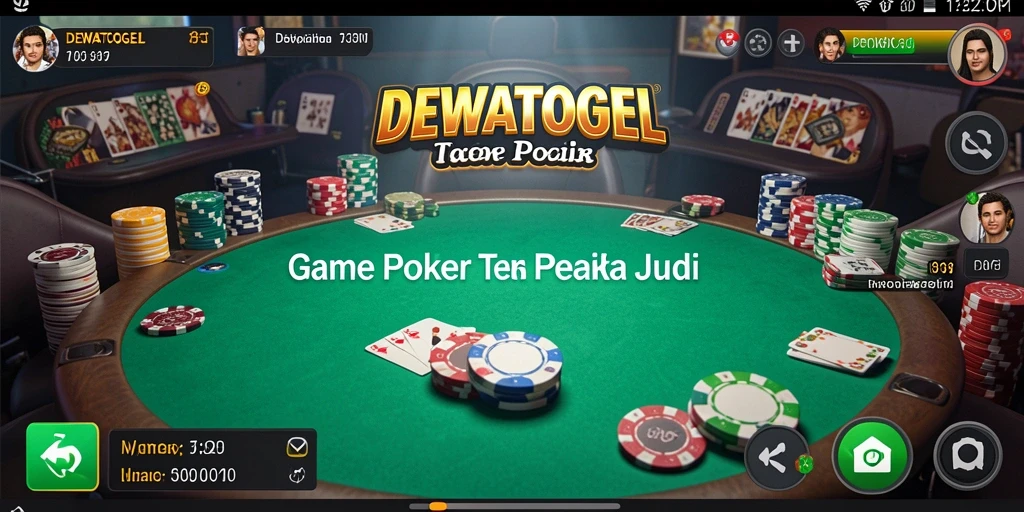 Tampilan gameplay DEWATOGEL yang seru dalam permainan Poker.