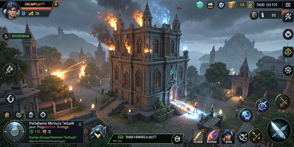 Tampilan gameplay DREAMPLAY77 yang menarik dan strategis dalam Tower Defense.