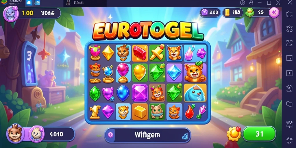 Gameplay EUROTOGEL yang seru dalam aksi Match-3.