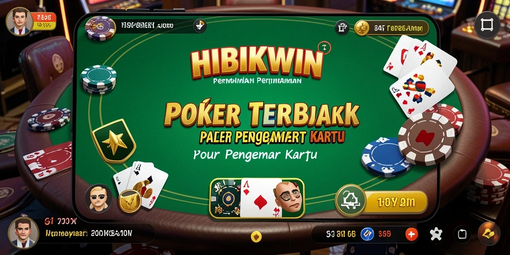 Screenshot HIBIKWIN menampilkan pemain sedang asyik bermain Poker.