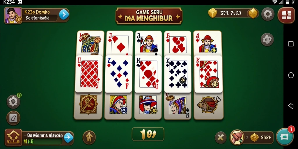 Screenshot K234 menampilkan momen seru dalam permainan domino.