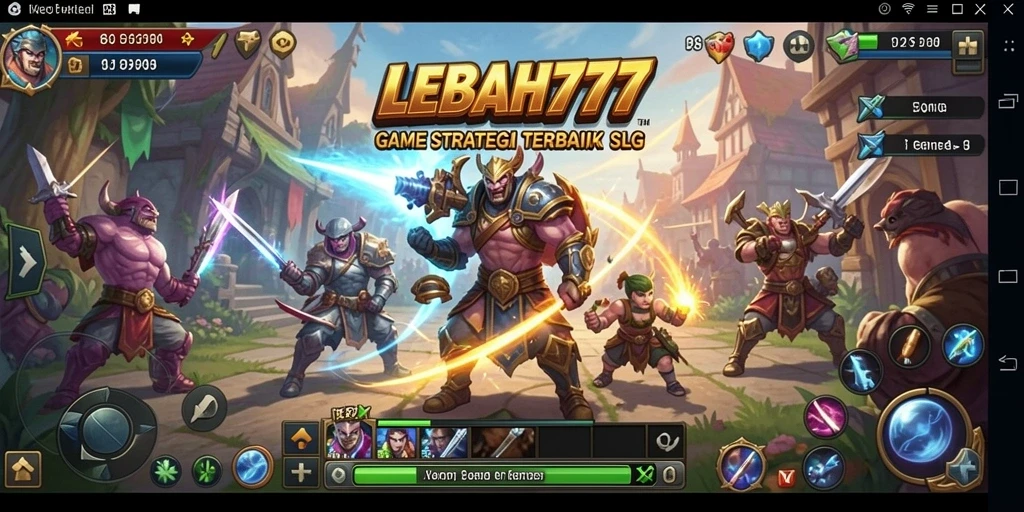 Tangkapan layar gameplay menampilkan pertempuran seru dan pembangunan kota.