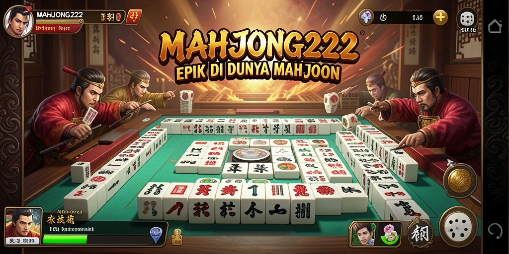 Tangkapan layar gameplay MAHJONG222 menampilkan pertarungan mendebarkan antara karakter.