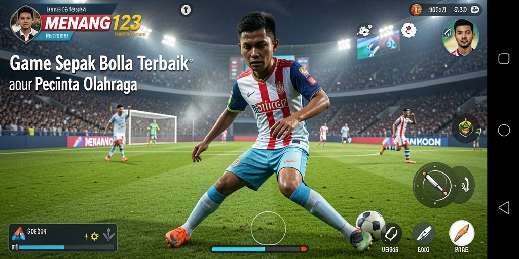 Tampilan menarik dari gameplay sepak bola yang seru di MENANG123.