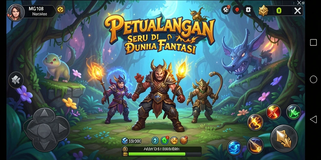 Tampilan menarik dari gameplay MG108 yang menyuguhkan petualangan seru.