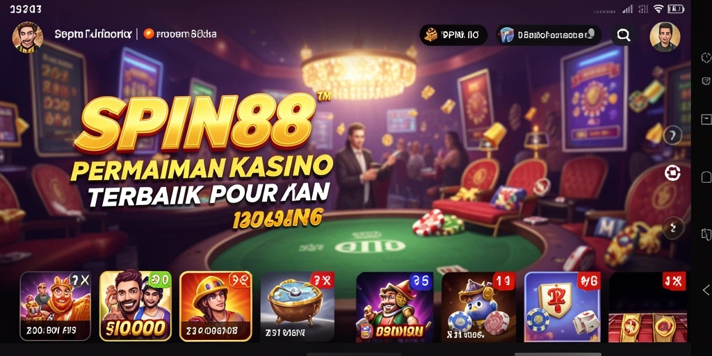 Tampilan gameplay SPIN88 yang menarik dengan berbagai pilihan permainan Kasino.