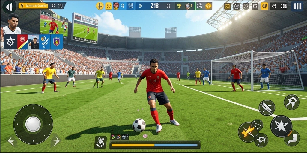 Tampilkan gameplay menarik dari Z18 dalam aksi olahraga.